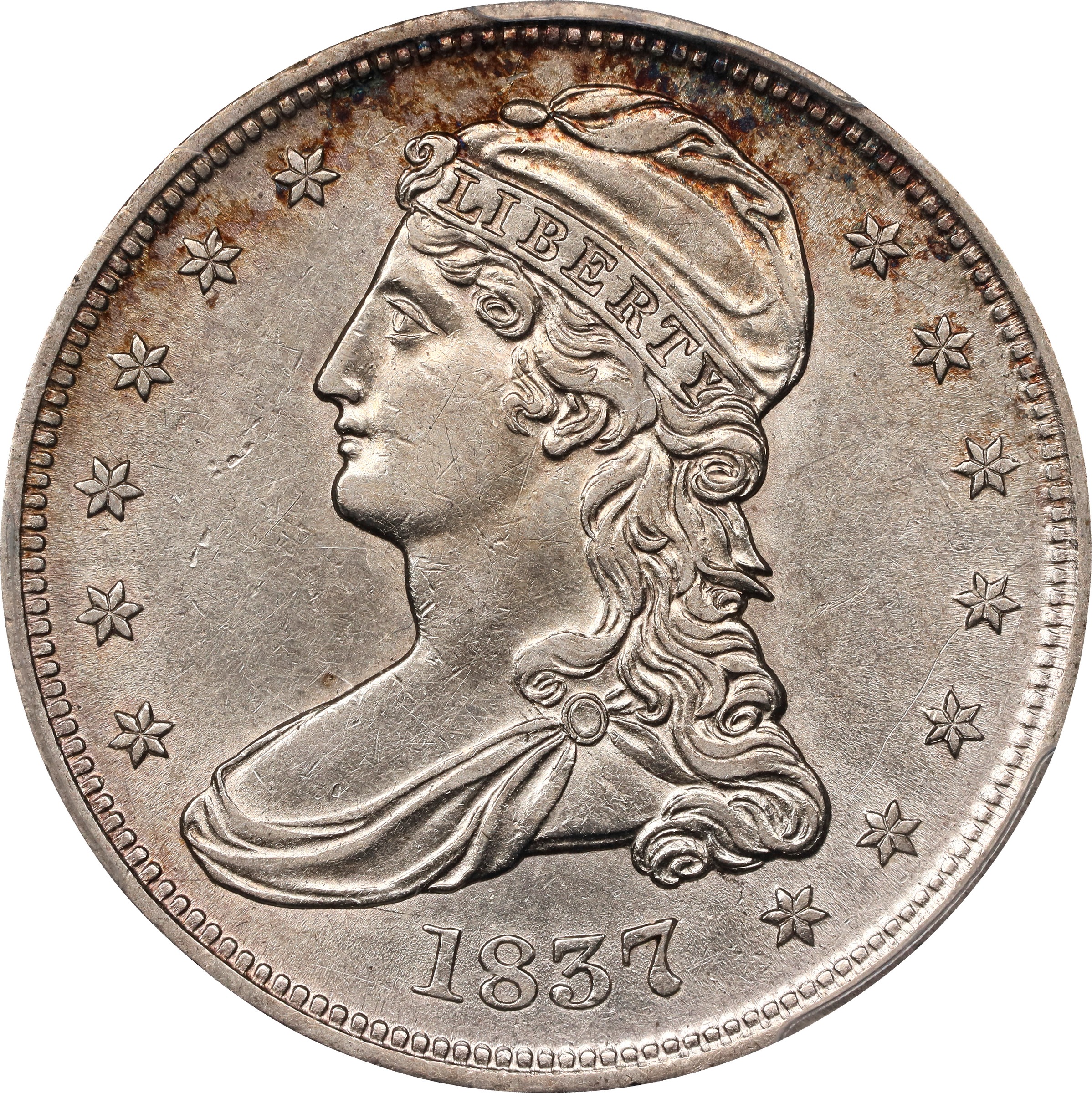 1837 50c Reeded Edge, GR-2 MS thumbnail 8