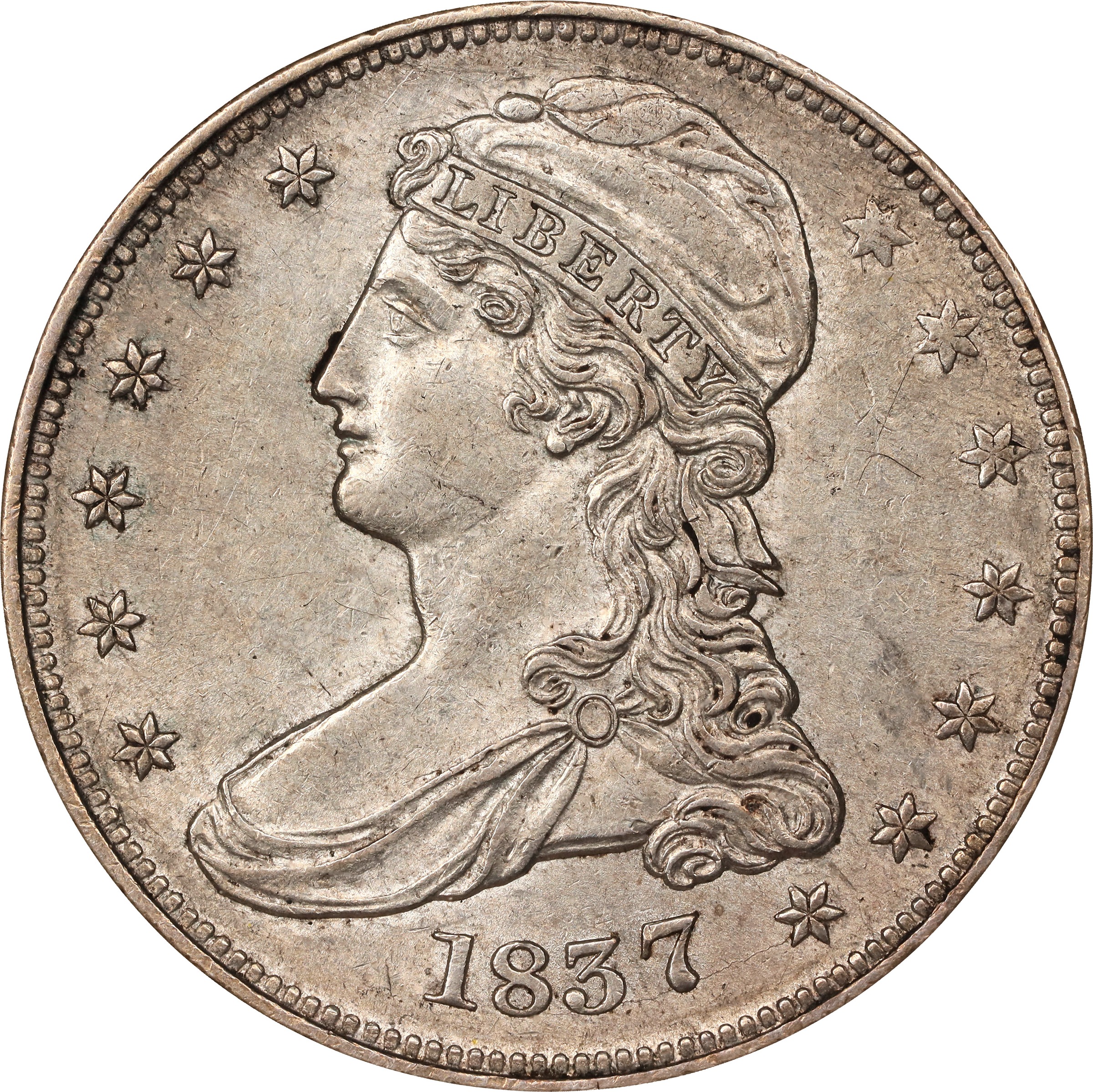 1837 50c Reeded Edge, GR-2 MS thumbnail 11
