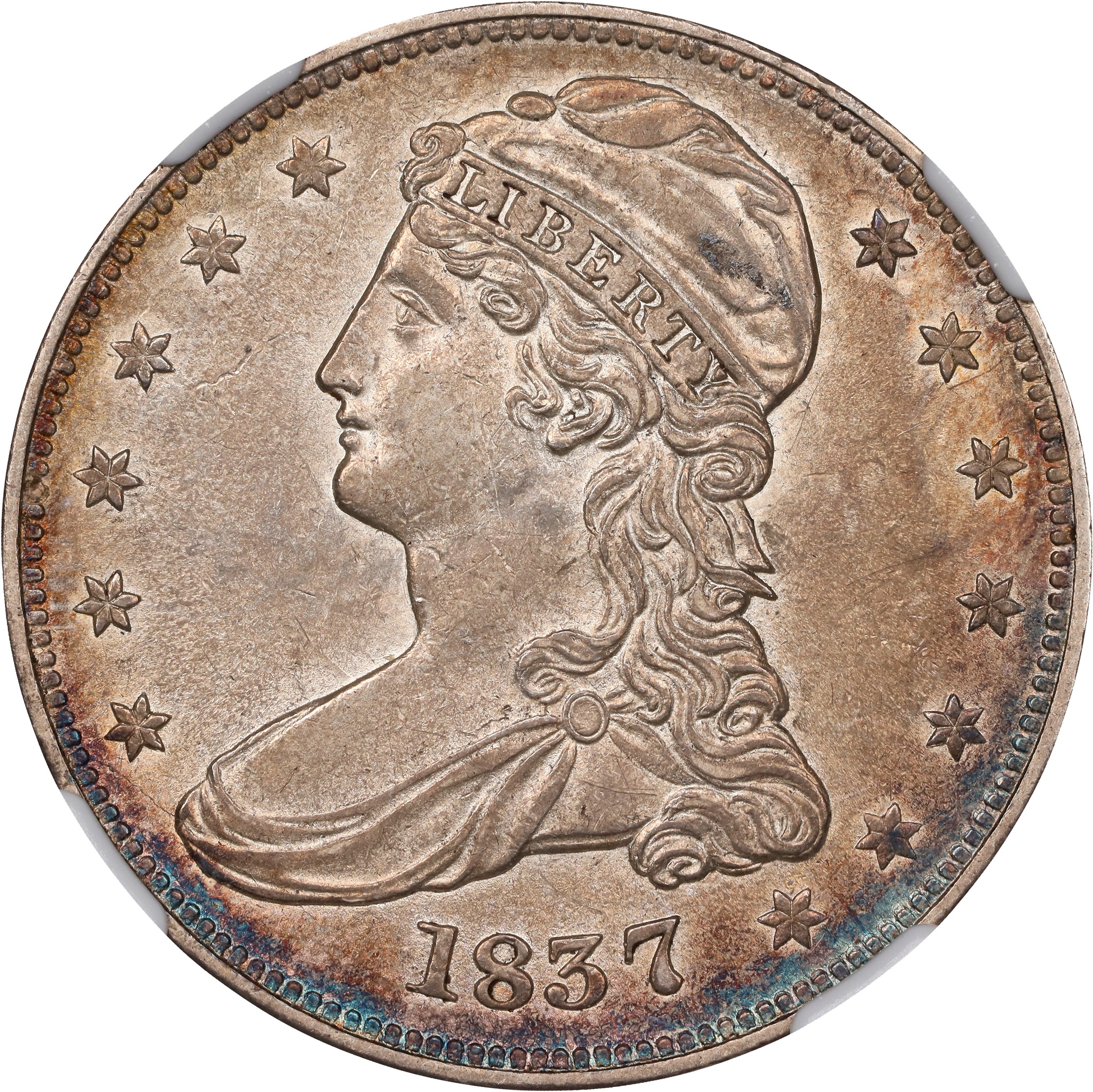 1837 50c Reeded Edge, GR-2 MS thumbnail 14