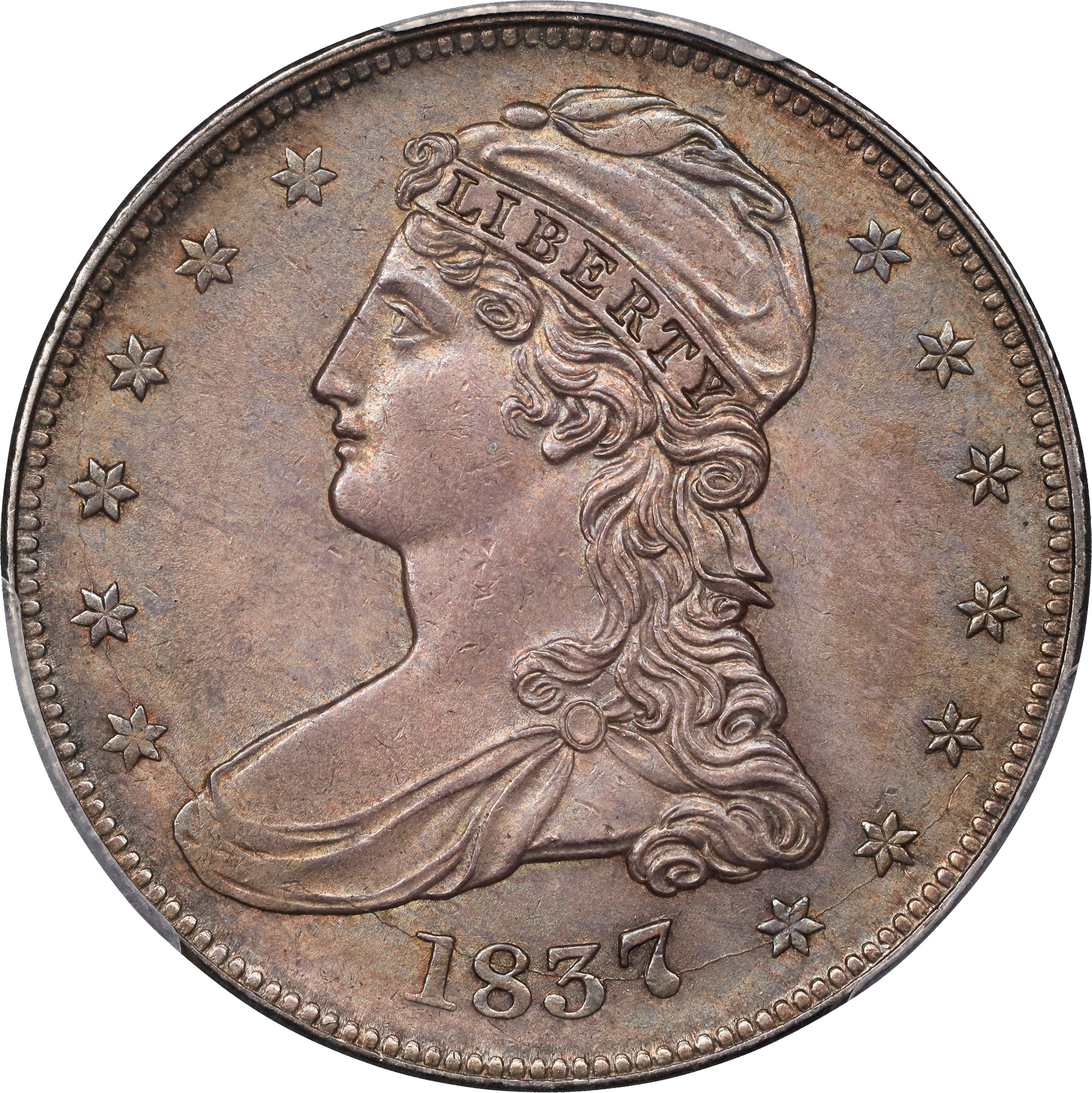 1837 50c Reeded Edge, GR-2 MS thumbnail 15