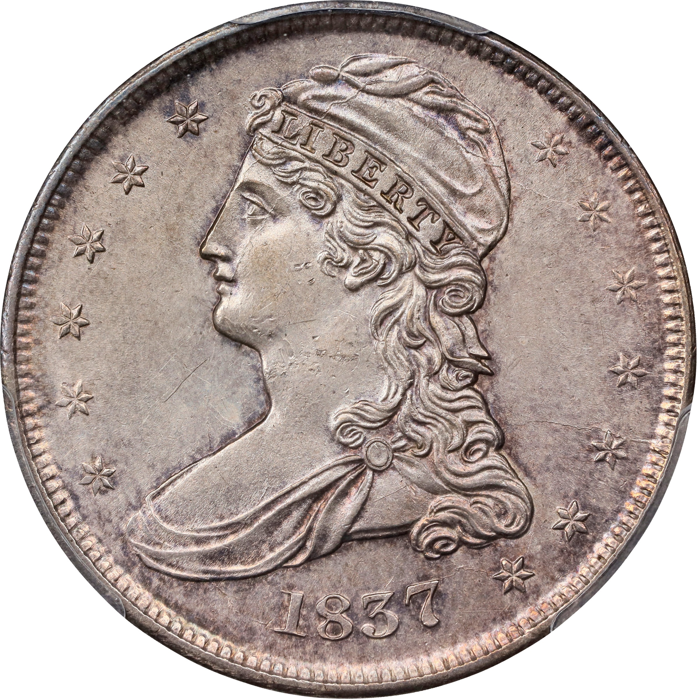 1837 50c Reeded Edge, GR-2 MS thumbnail 19