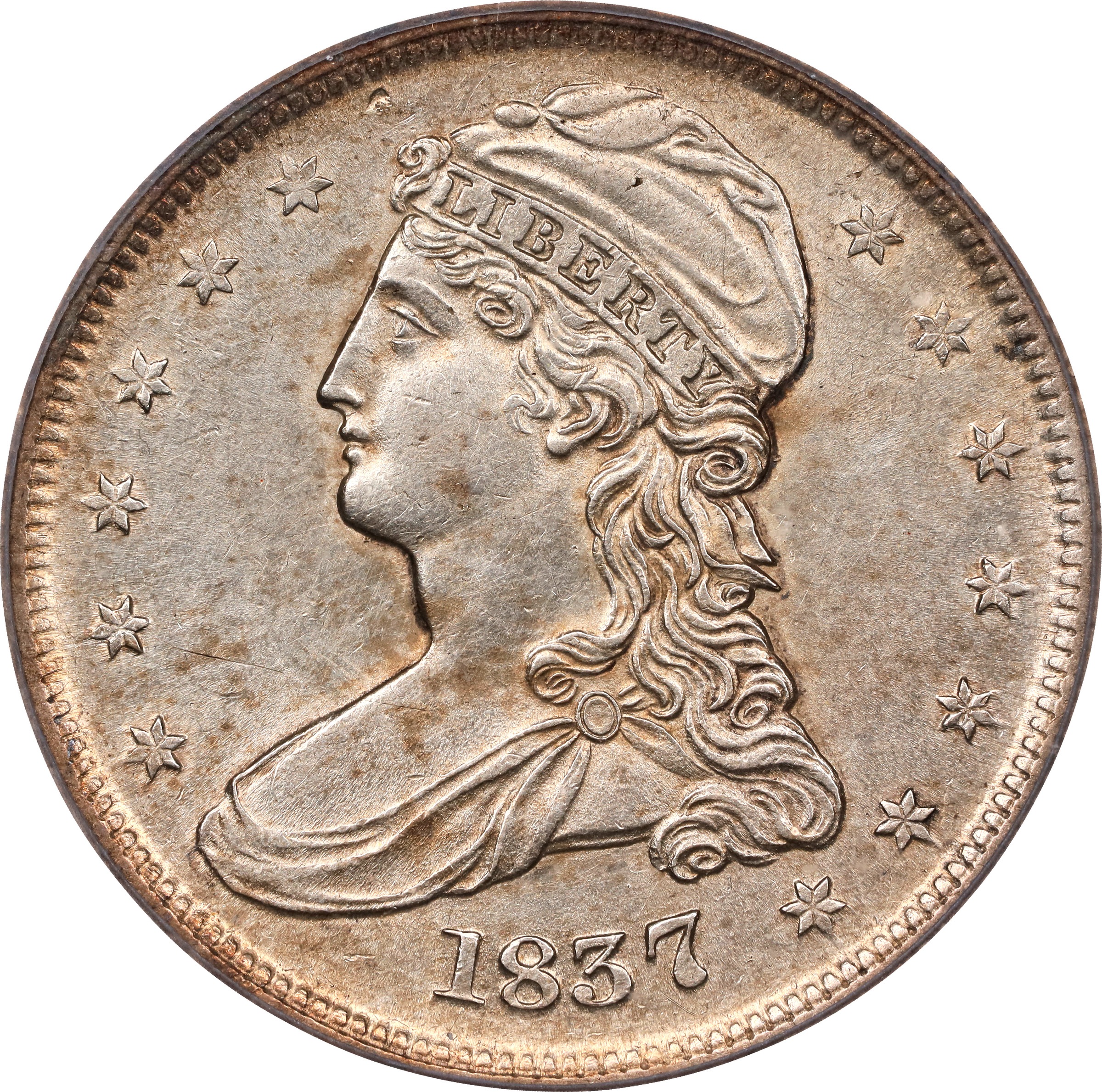 1837 50c Reeded Edge, GR-2 MS thumbnail 20
