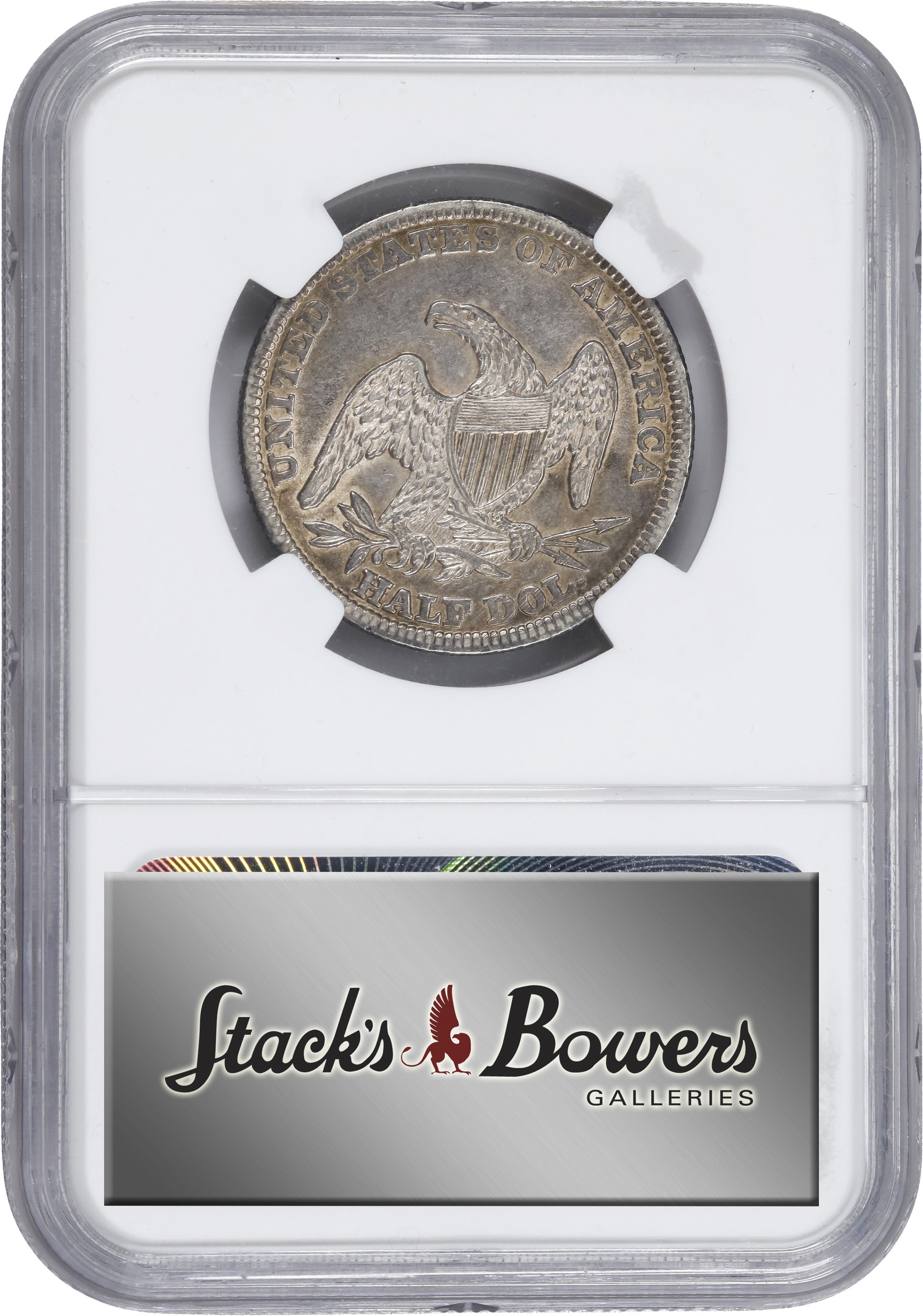 1839 50c Reeded Edge, Large Letters Reverse, GR-6 MS thumbnail 5