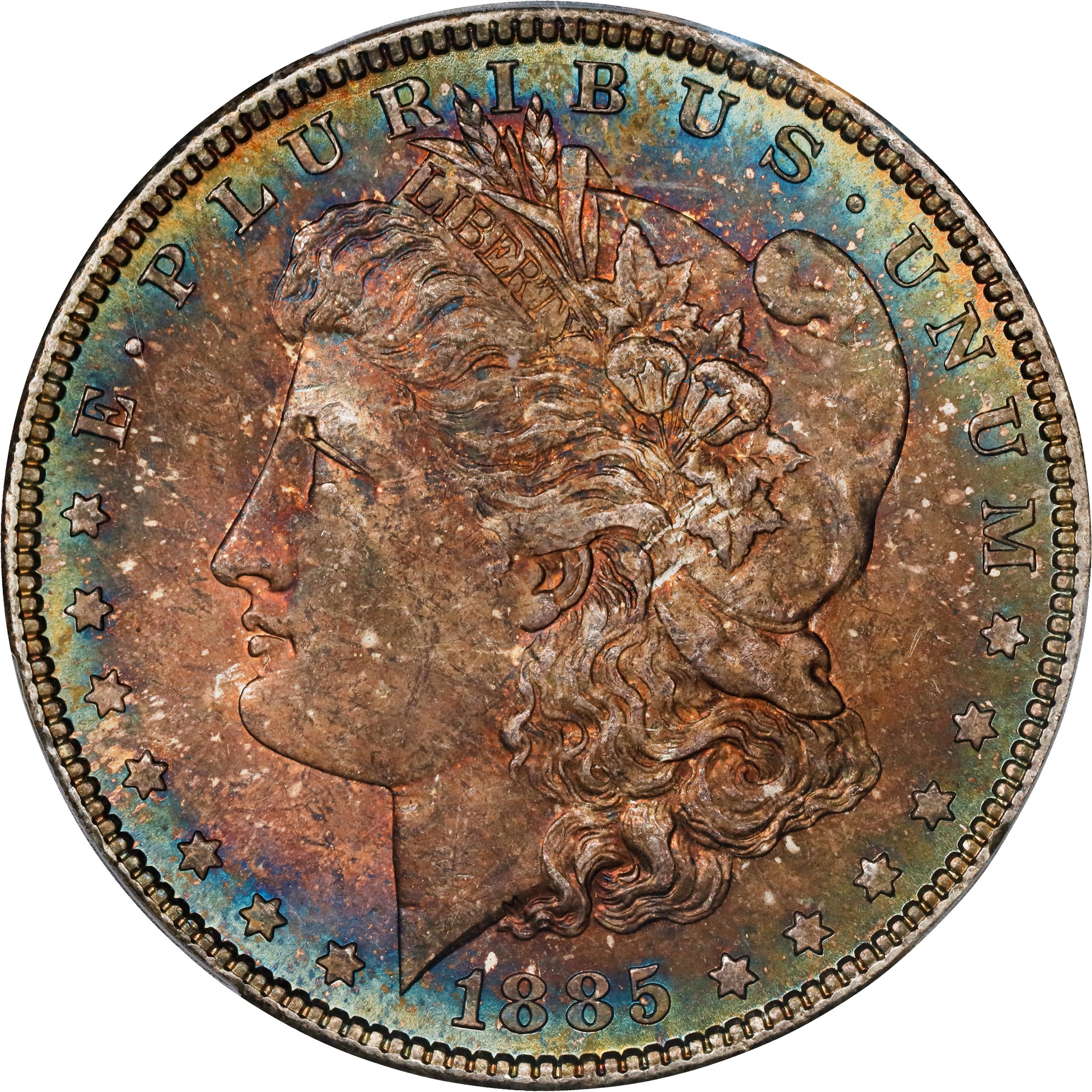 1885 $1  Clashed Dies, VAM-9A MS61 thumbnail 2