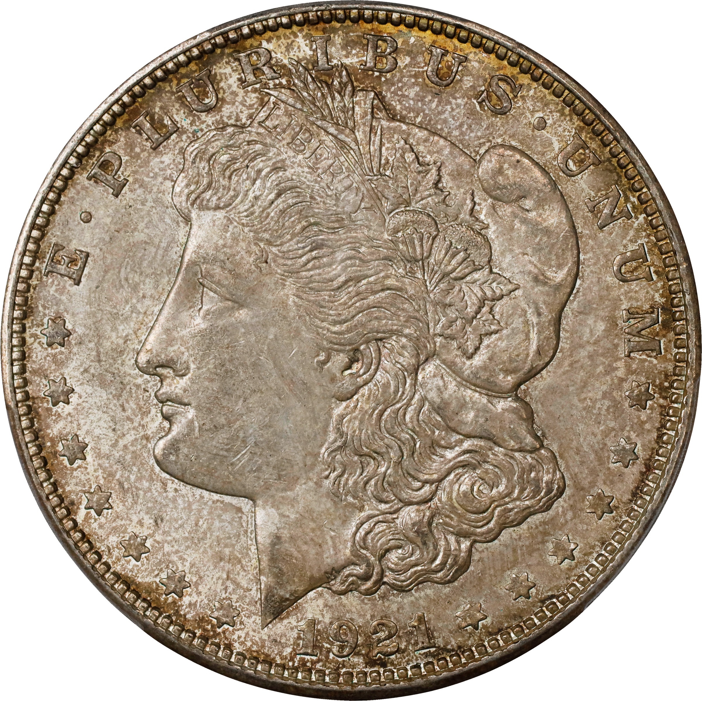 1921-D $1  Die Break E, VAM-1P MS64 CAC thumbnail 3
