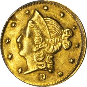 image for: 1853-D Round 50 Cents. BG-421. Rarity-4. Liberty Head. AU-58 (PCGS). Gold Shield Holder.