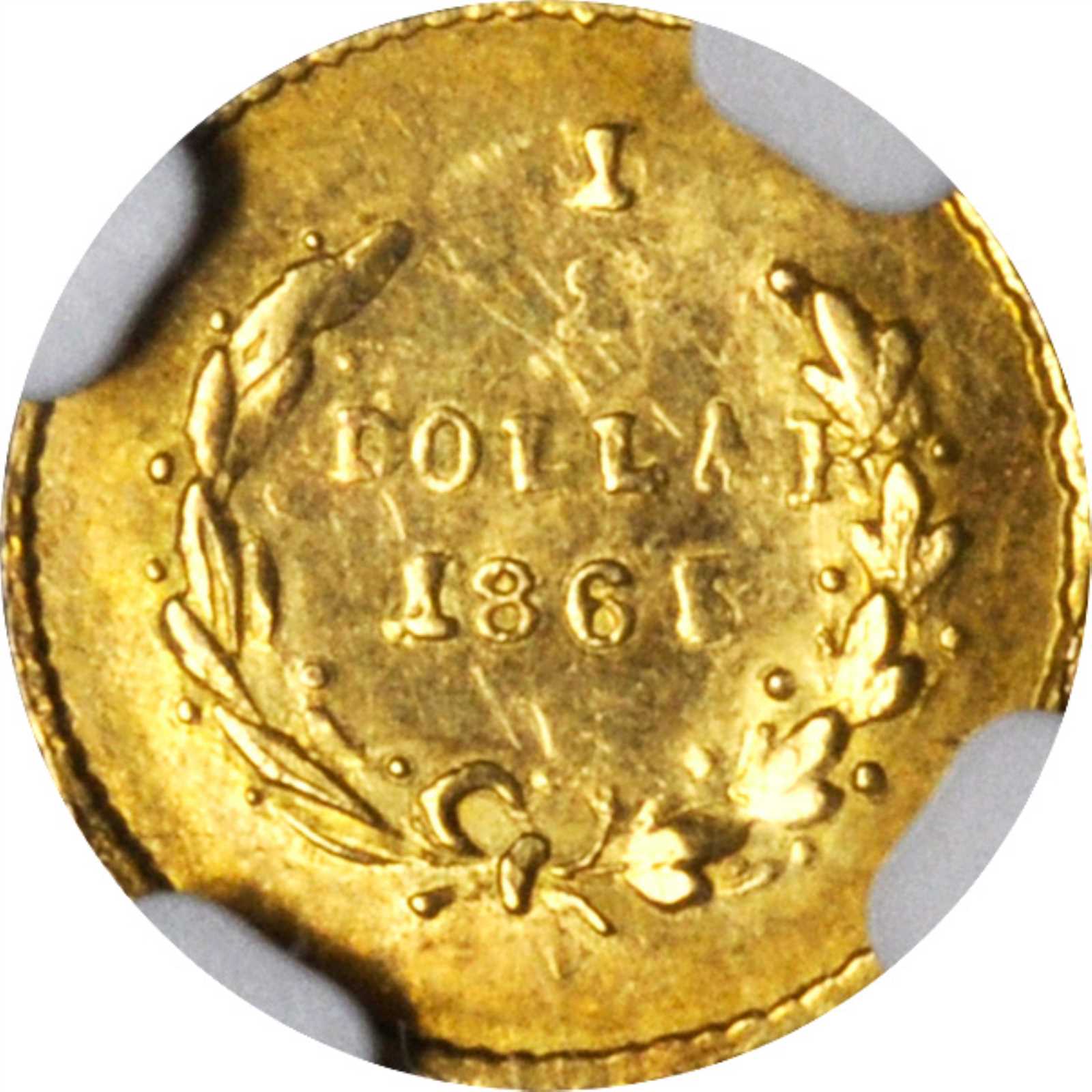 image for: 1865 Round 50 Cents. BG-1005. Rarity-5-. Liberty Head. MS-62 (NGC).