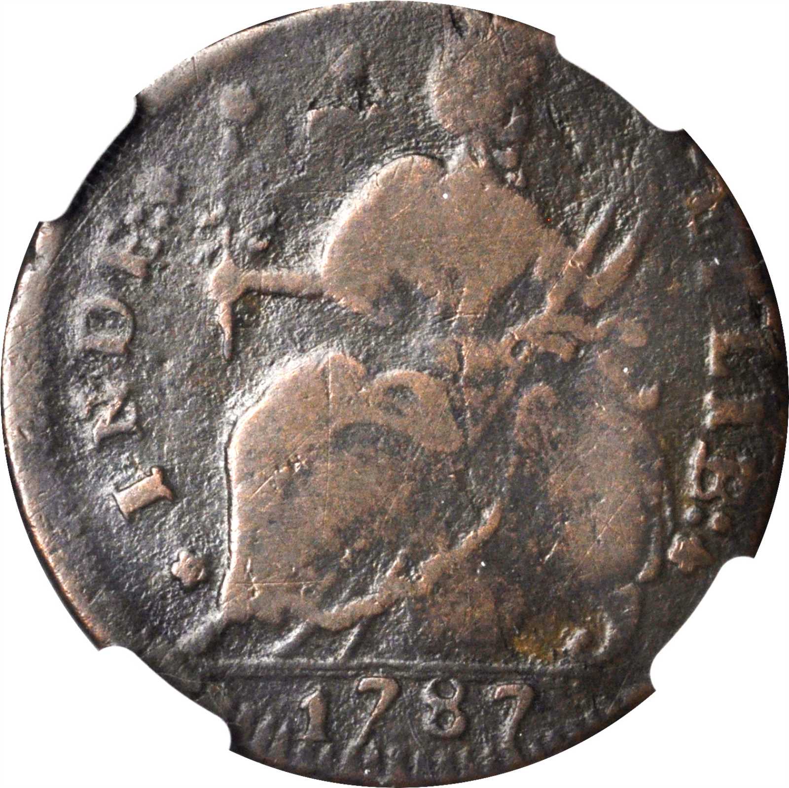 1787 Copper Connecticut, Mailed Bust Left MS BN G6 BN thumbnail 4