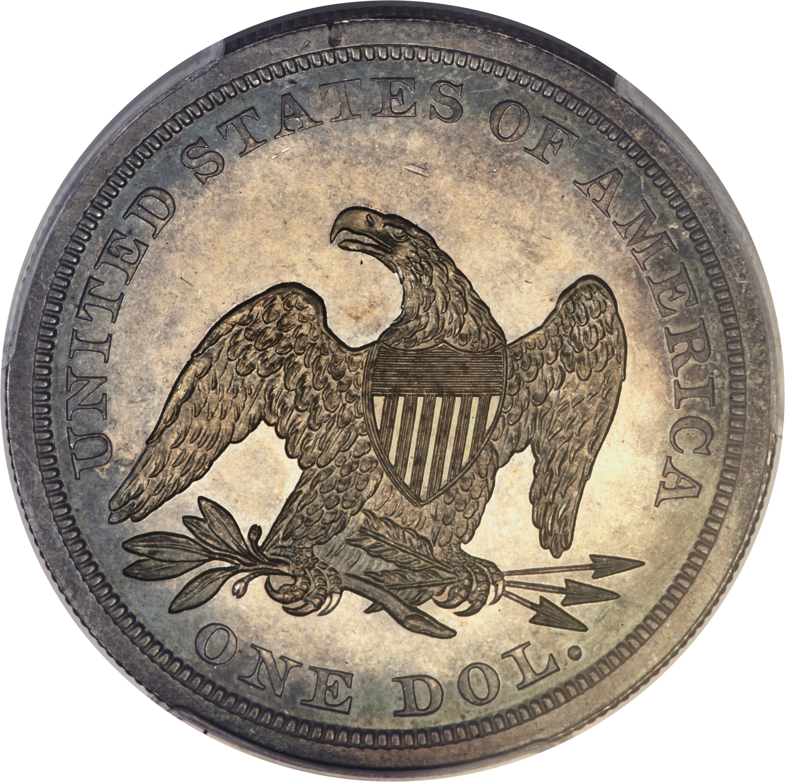 image for: 1844 $1 PR62 PCGS Secure. OC-P1, High R.6....