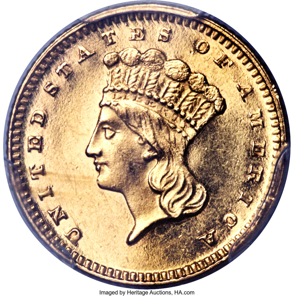 image for: 1877 G$1 PR62 Cameo PCGS Secure....