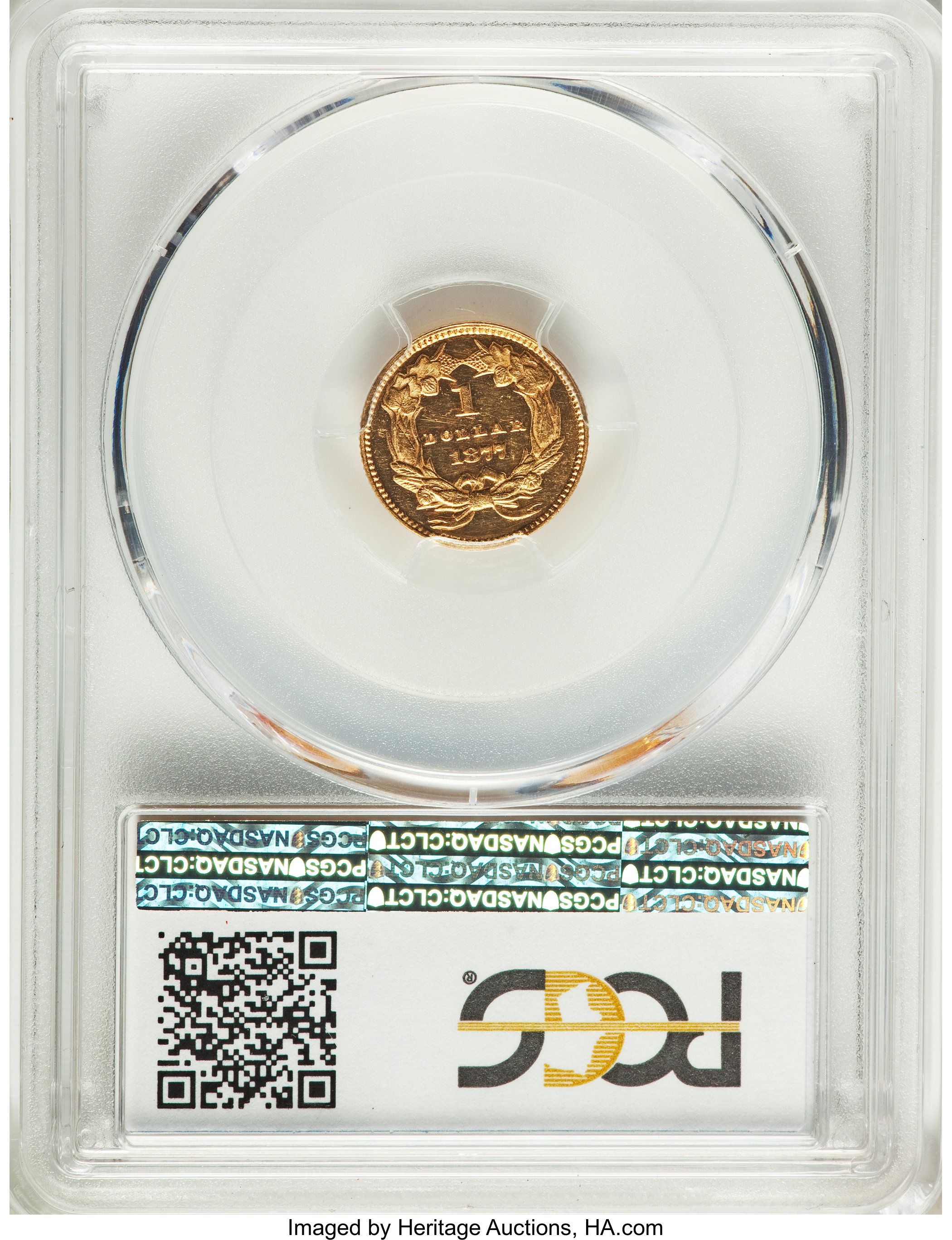 image for: 1877 G$1 PR62 Cameo PCGS Secure....