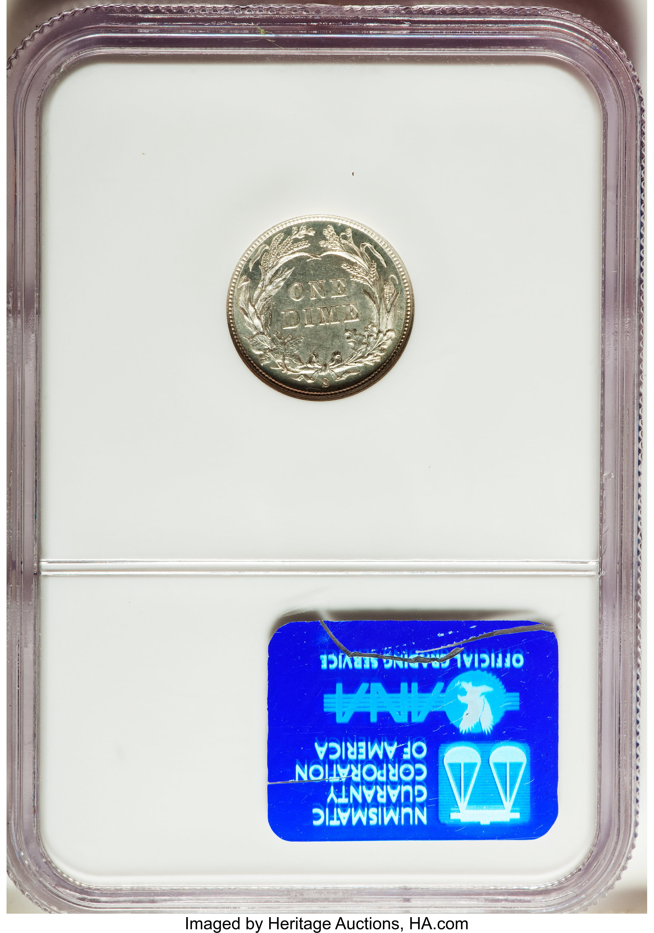 1896-S 10c MS60 thumbnail 4