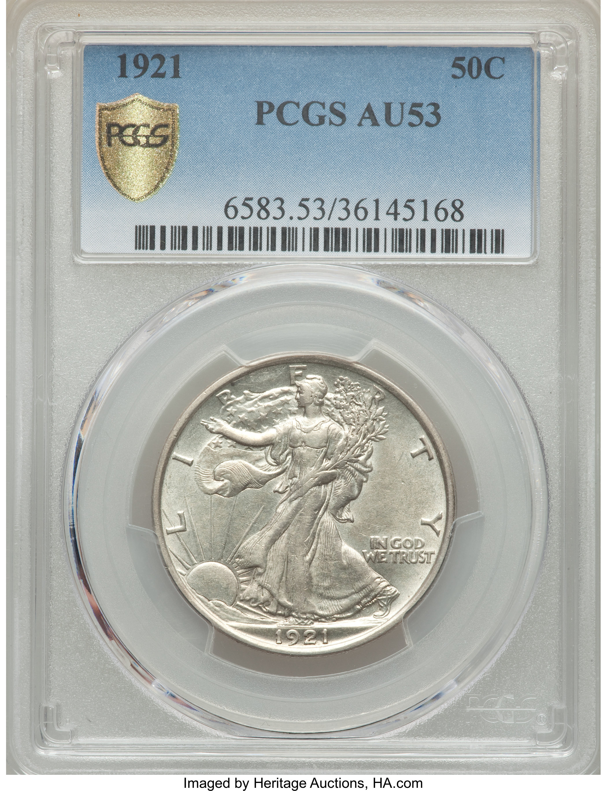 1921 50c AU53 thumbnail 4