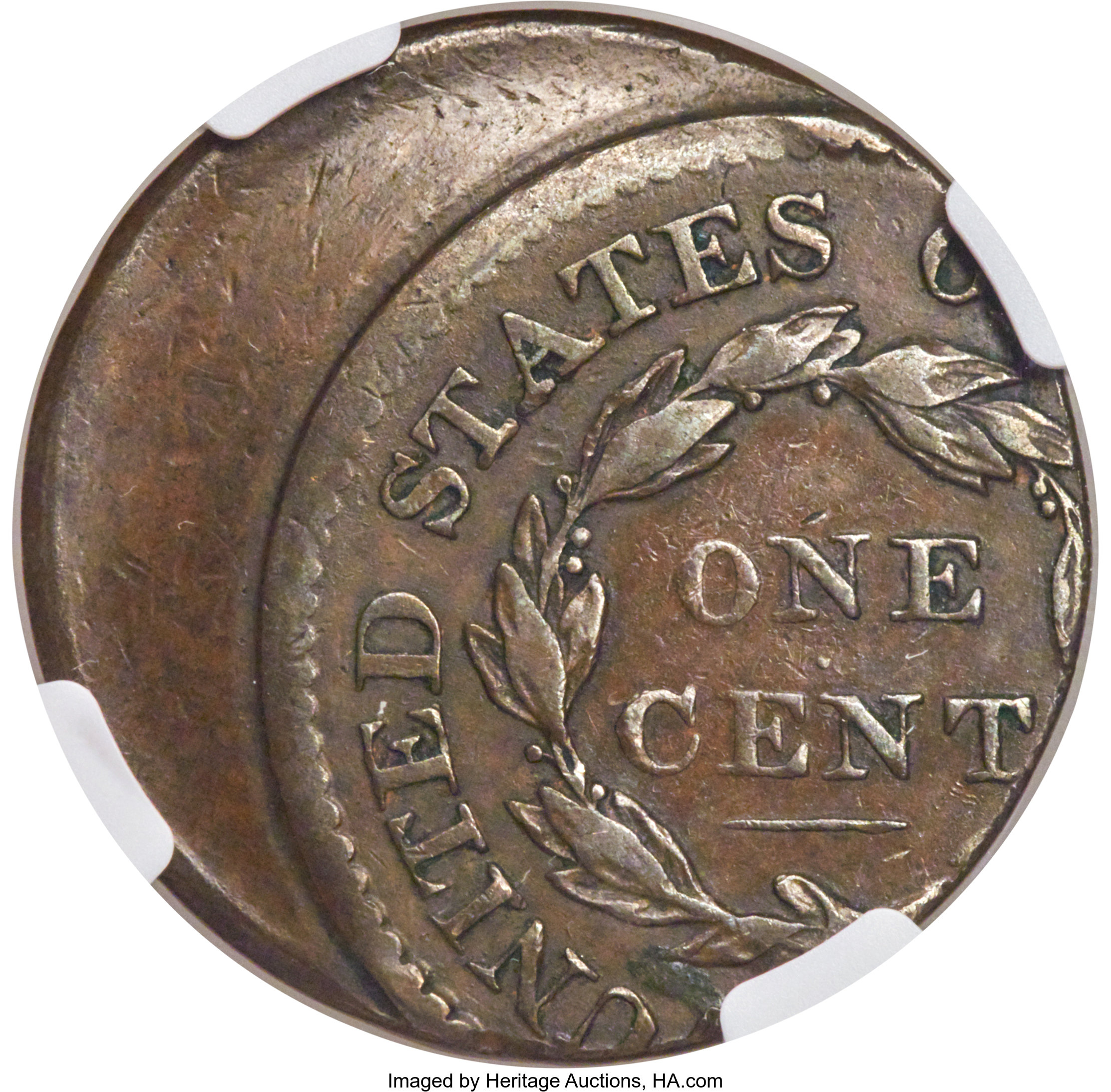 image for: 1825 1C N-2, R.2 -- Struck 25% Off Center -- XF45 NGC....