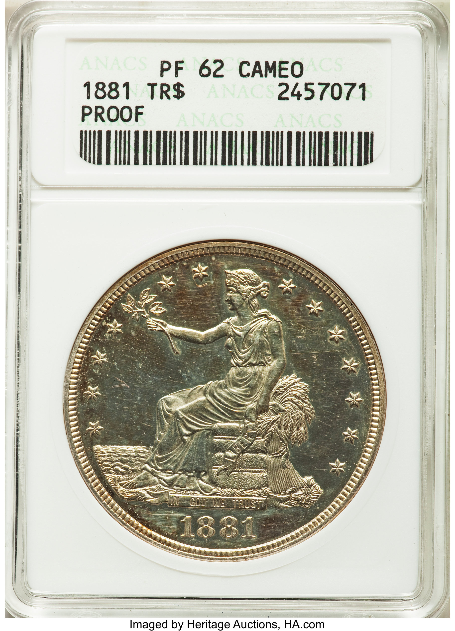 1881 T$1 PR62 Cameo ANACS. ...