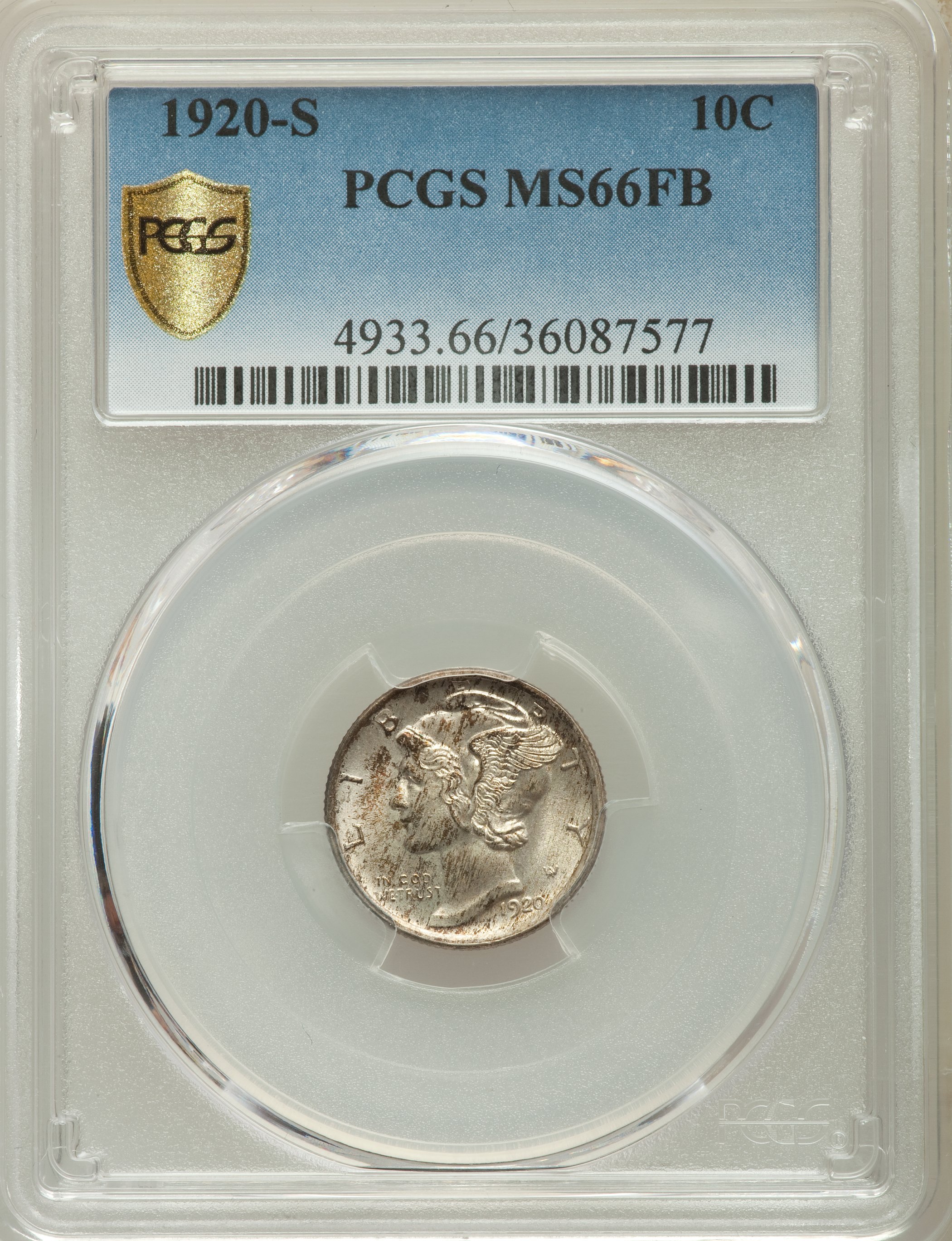 1920-S 10c MS FB MS66 FB thumbnail 4