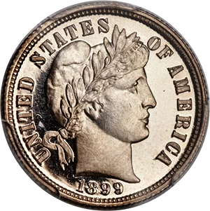 image for: 1899 10C PR67 Deep Cameo PCGS Secure. CAC....