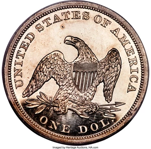 image for: 1862 $1 PR64 Cameo PCGS. OC-P1, R.5....