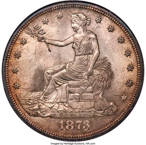 image for: 1873 T$1 MS66 NGC....