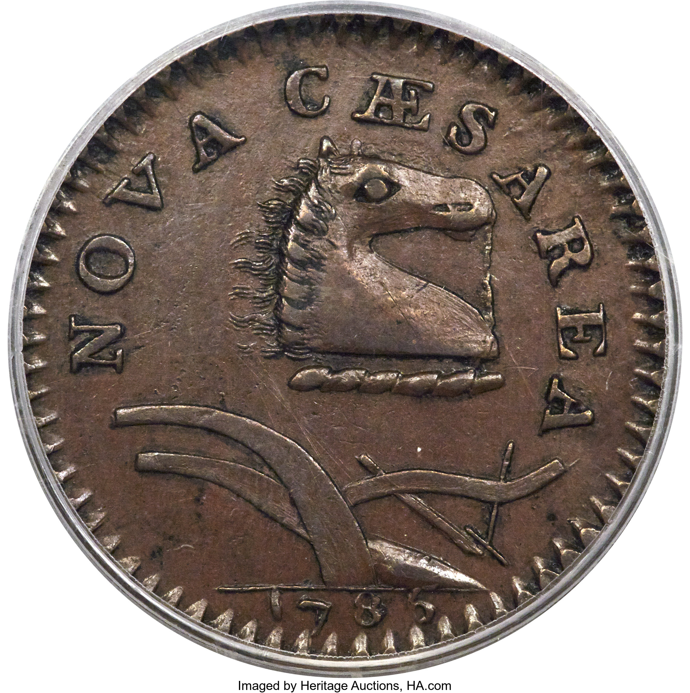 image for: 1786 NJERSY New Jersey Copper, Bridle Obverse AU58 PCGS. Maris 18-M, W-4890, R.2...