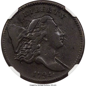 image for: 1794 1/2 C Normal Head, C-2a, B-2b, High R.2, VF30 NGC....