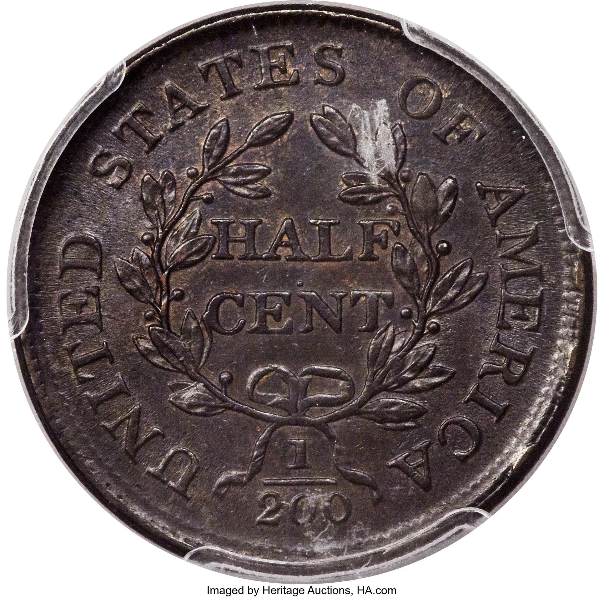 1805 1/2c Small 5, No Stems, C-1 MS BN AU50 BN thumbnail 19