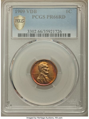 image for: 1909 1C VDB PR66 Red PCGS Secure....