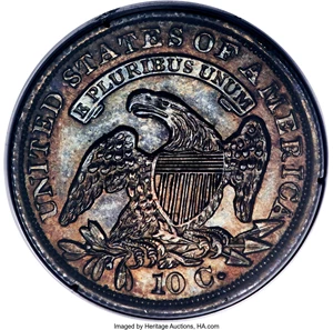 image for: 1834 10C Large 4 PR65 PCGS. CAC. JR-1, R.8 as a Proof....