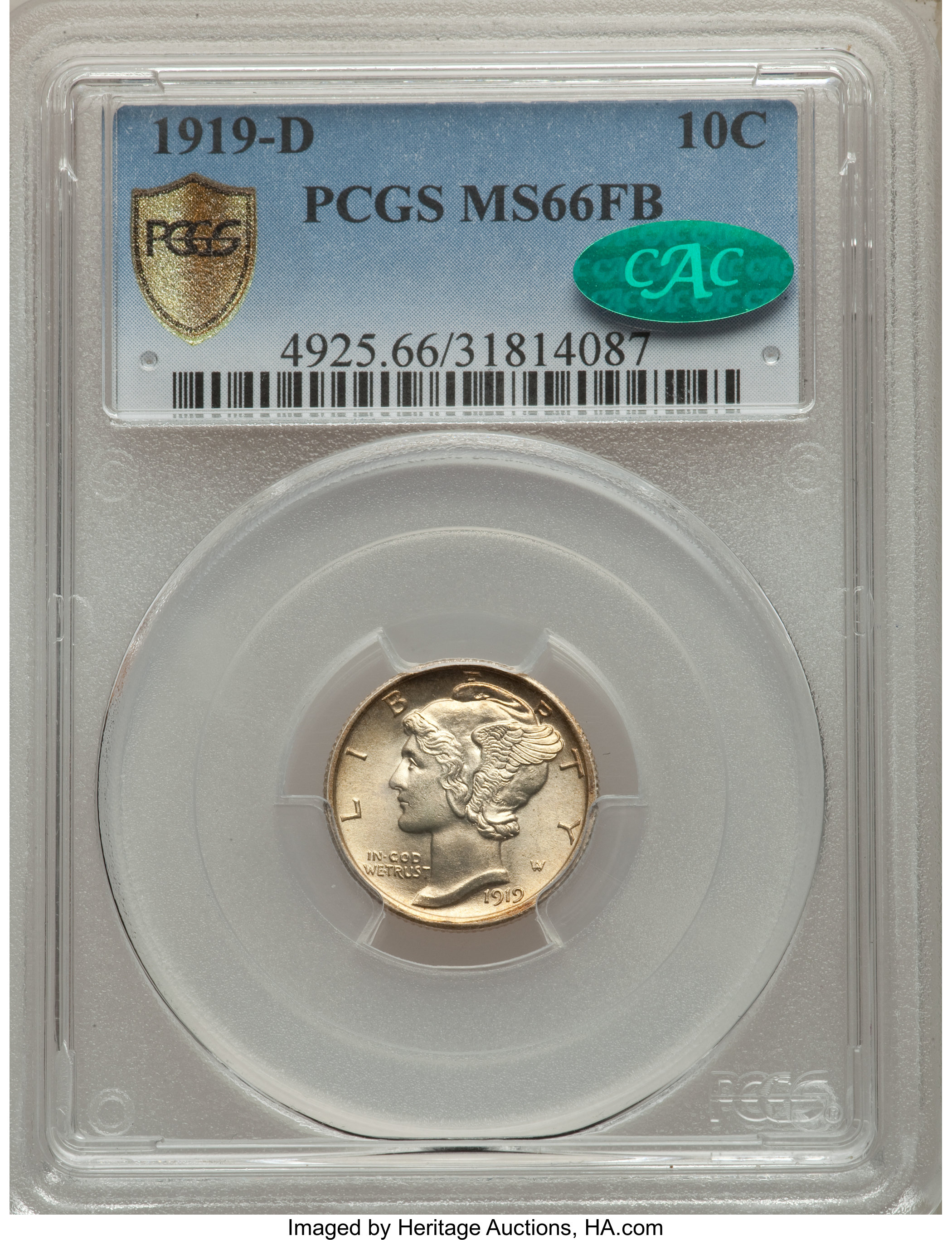 1919-D 10c MS FB MS66 FB thumbnail 9