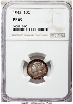 image for: 1942 10C PR69 NGC....