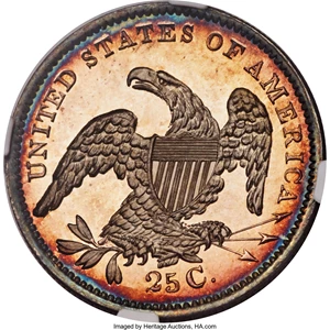 image for: 1834 25C PR66+ ★ Ultra Cameo NGC. CAC. B-2, High R.7 as a Proof....
