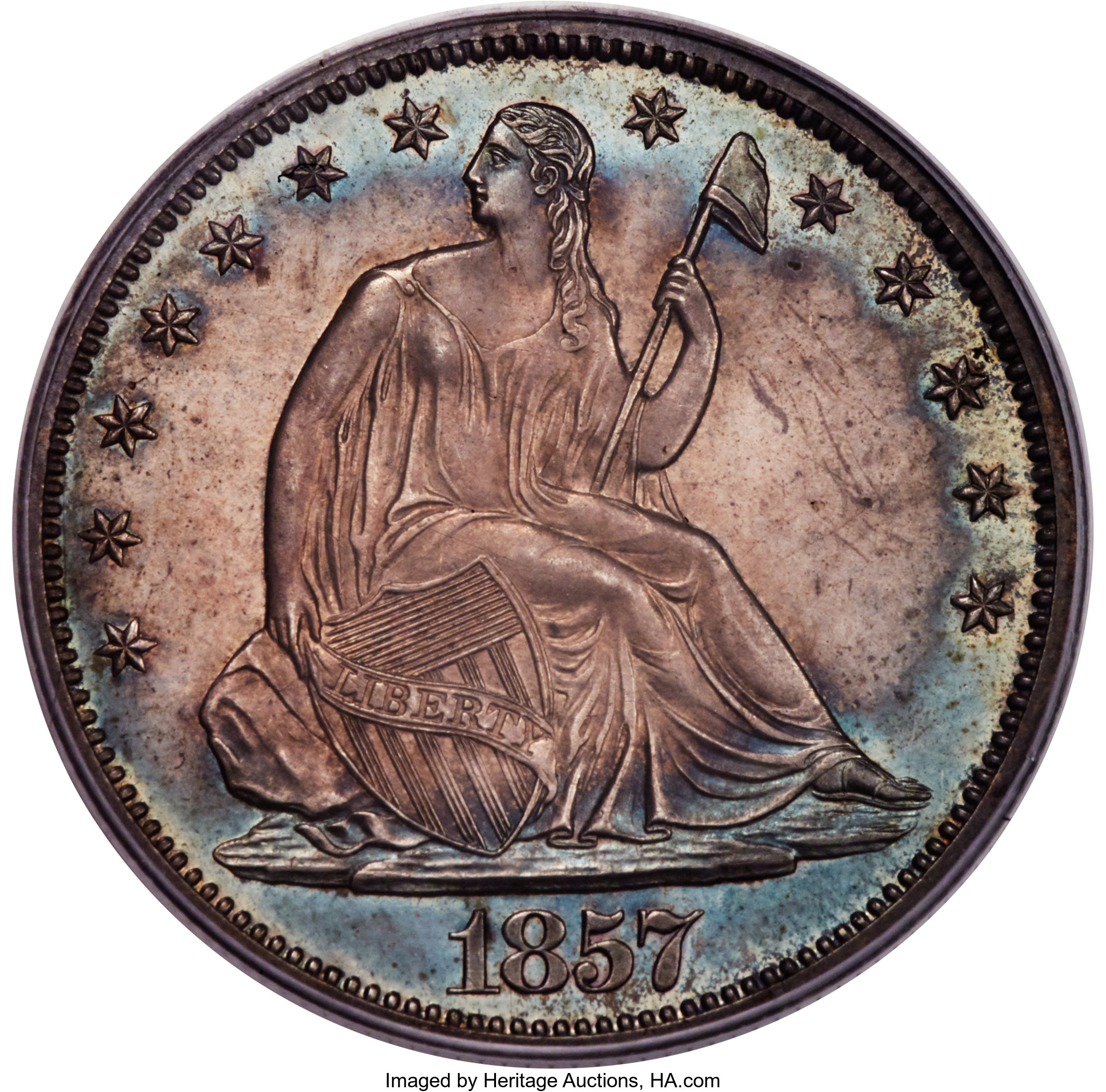 image for: 1857 50C PR65 PCGS. CAC....