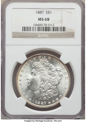 image for: 1887 $1 MS68 NGC....