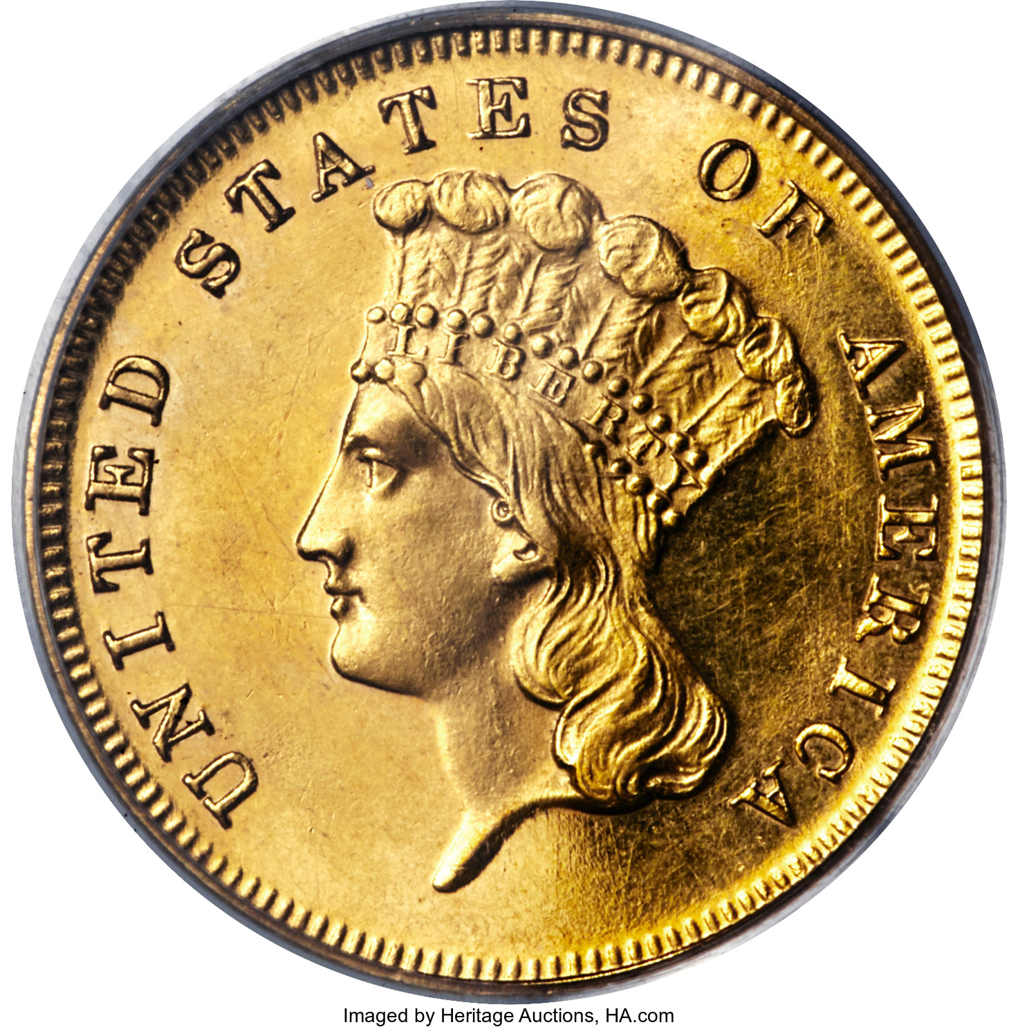 image for: 1873 $3 Open 3 PR62 PCGS....