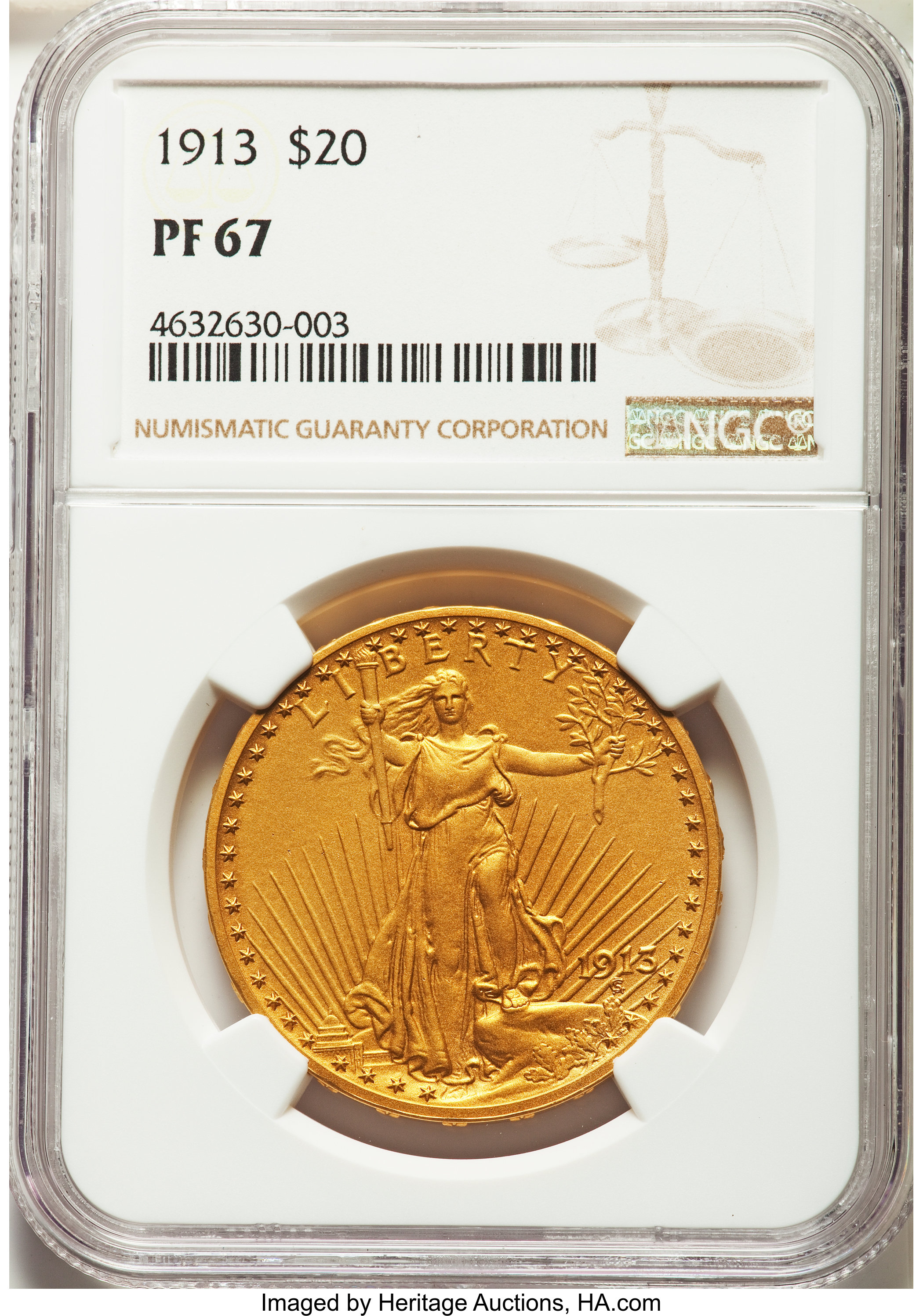 image for: 1913 $20 PR67 NGC....