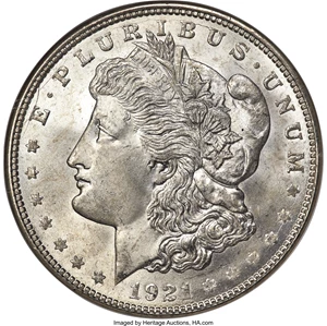 image for: 1921-D $1 MS67 NGC....
