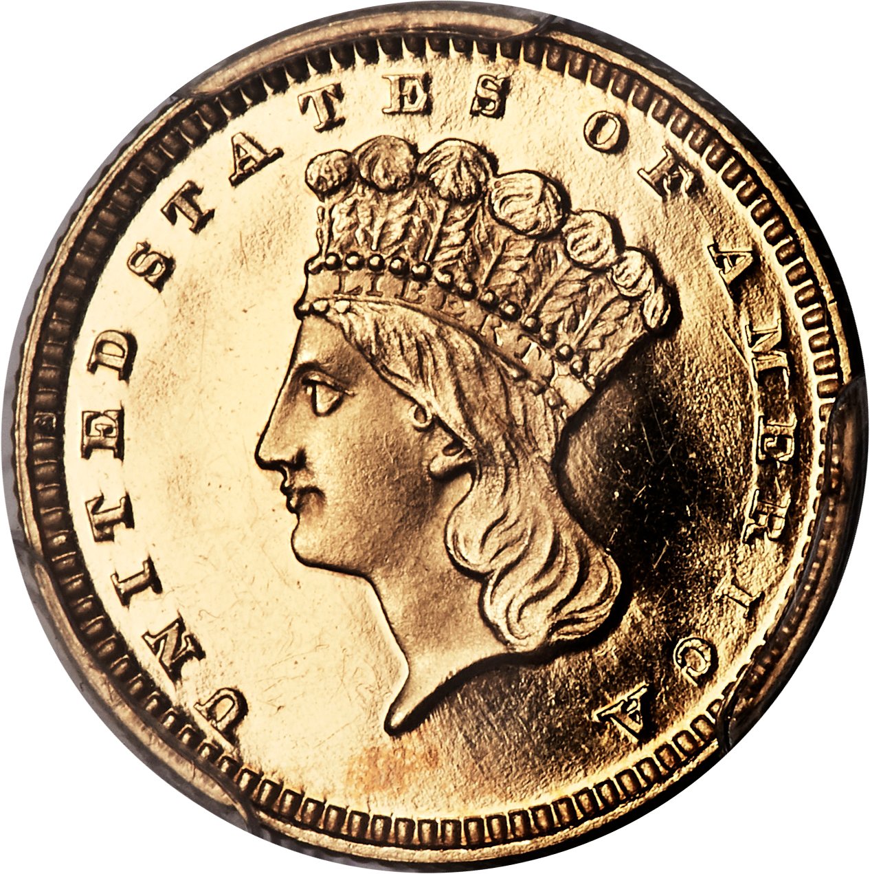 image for: 1862 G$1 PR64 Deep Cameo PCGS Secure. CAC....