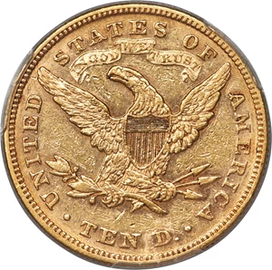 image for: 1872 $10 AU53 PCGS....