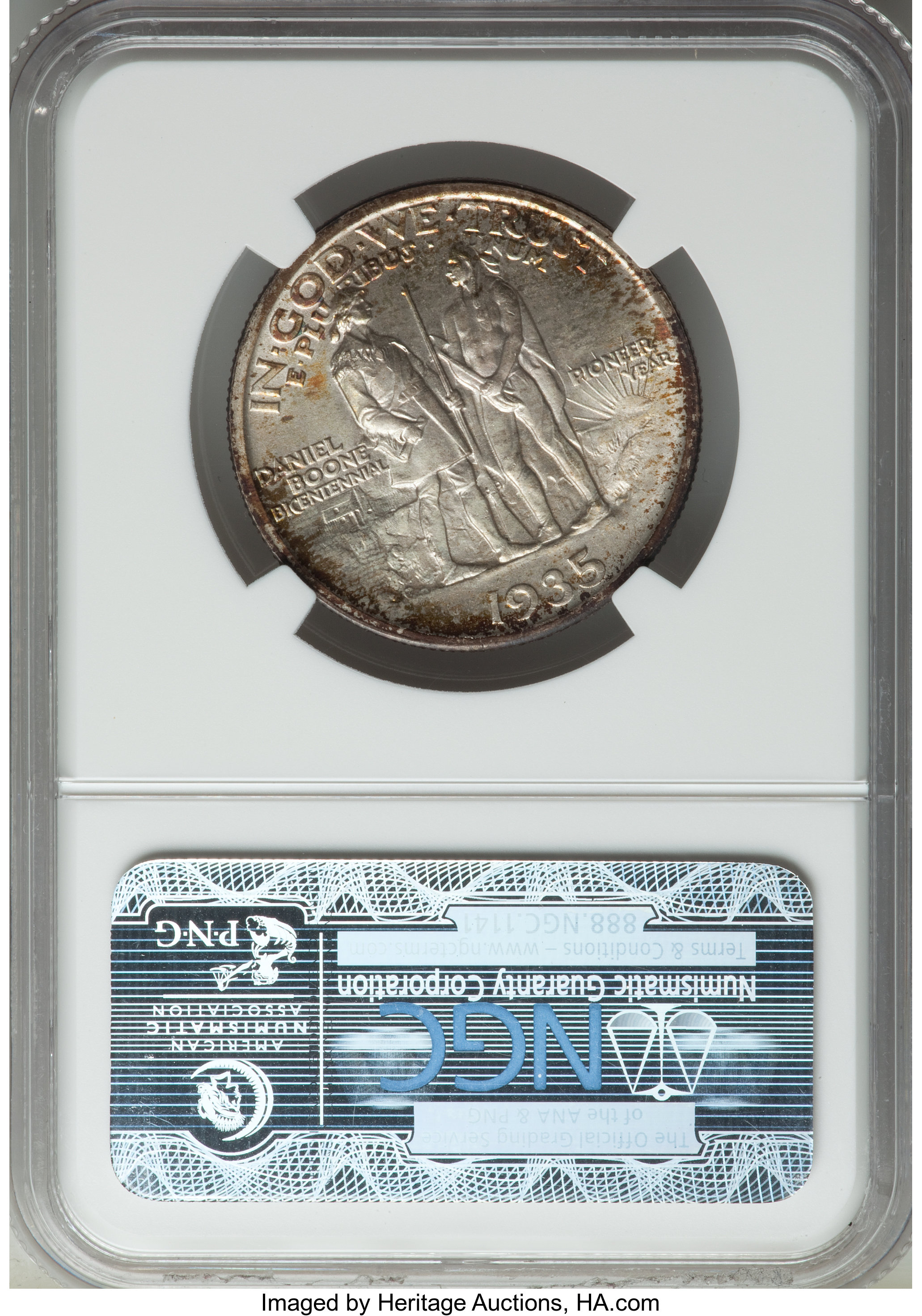 1935 50c Boone MS68 CAC thumbnail 6