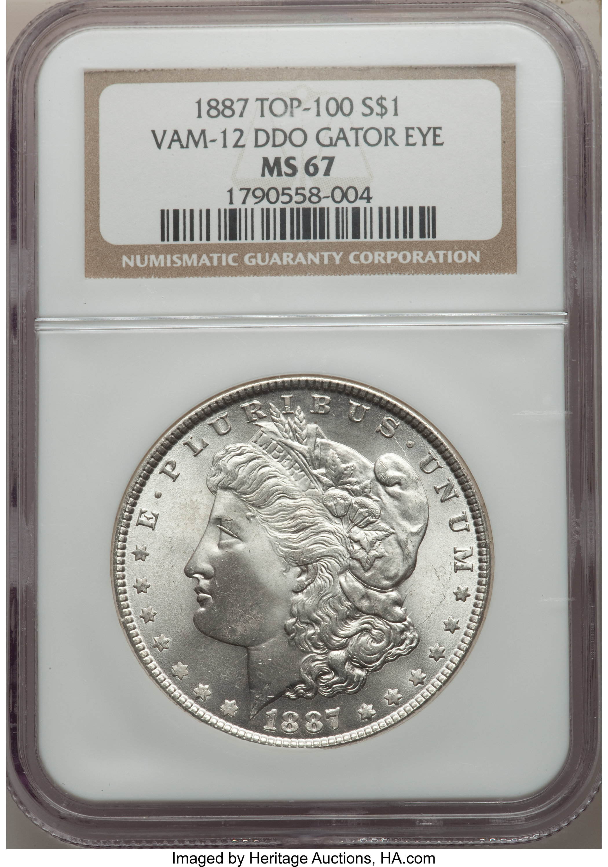 1887 Morgan Dollar Alligator Eye VAM 12 Coin Pricing Guide | The