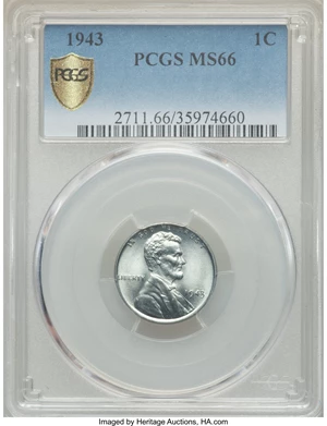 image for: 1926 1C MS65 Red and Brown PCGS. This lot will also include a: 1943 1C MS66 PCGS Secure.... (Total: 2 coins)