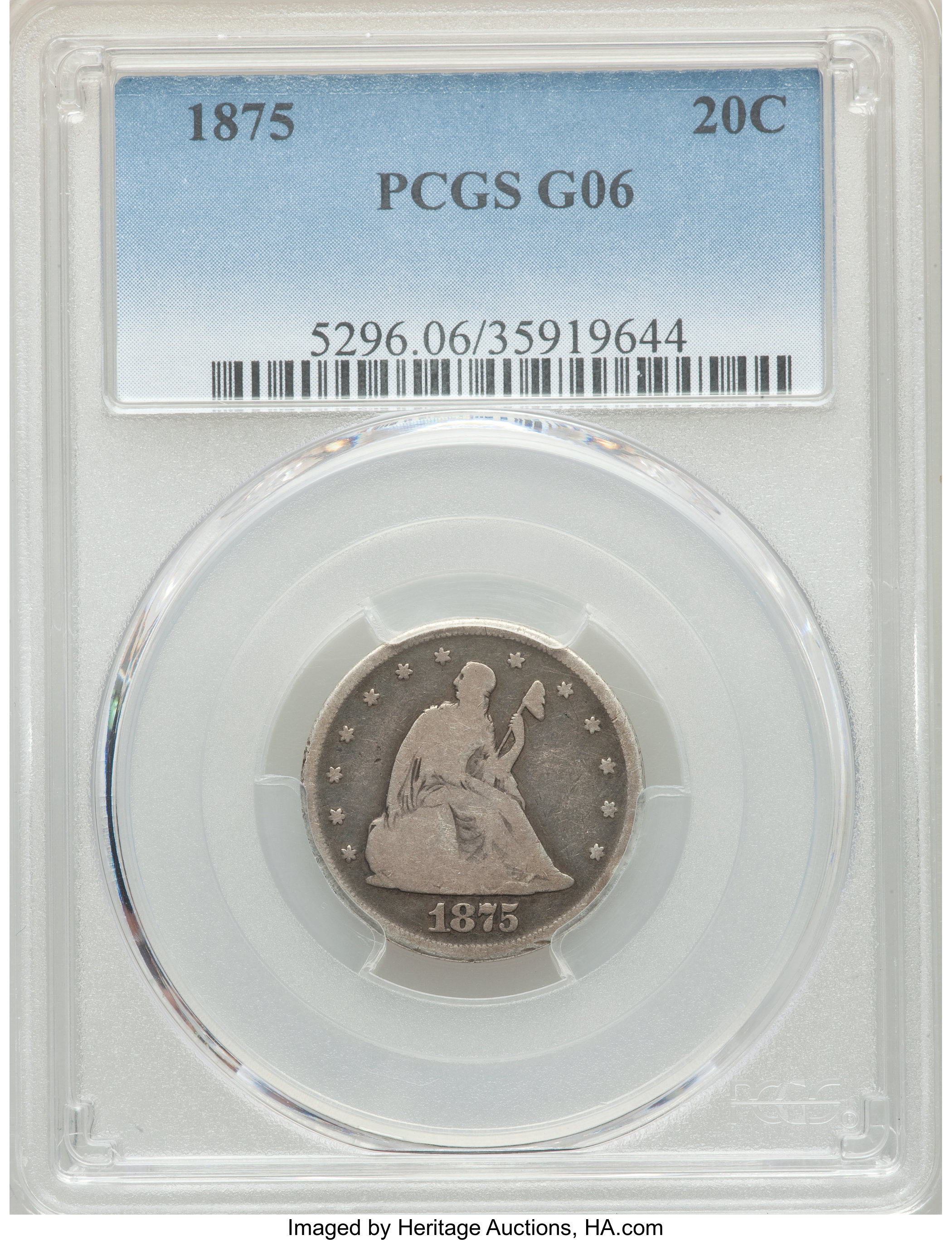 1875 20c AG3 CAC thumbnail 5