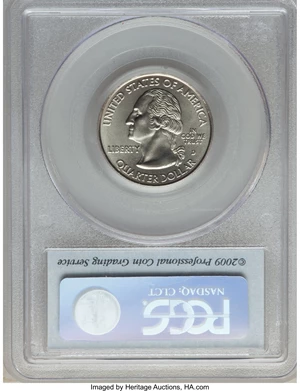 image for: 2009-P 25C American Samoa, Satin Finish SP69 PCGS. This lot will also include the following: 2009-D 25C American Samoa, ... (Total: 2 coins)