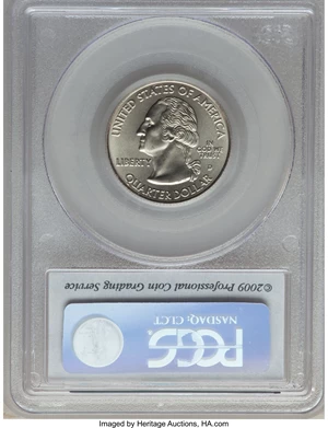 image for: 2009-P 25C U.S. Virgin Islands, Satin Finish SP69 PCGS Secure. This lot will also include the following: 2009-D 25C U.S.... (Total: 2 coins)
