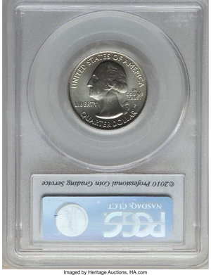 image for: 2010-P 25C Mount Hood NF Satin Finish SP69 PCGS. This lot will also include the following: 2010-D 25C Mount Hood NF Sati... (Total: 2 coins)