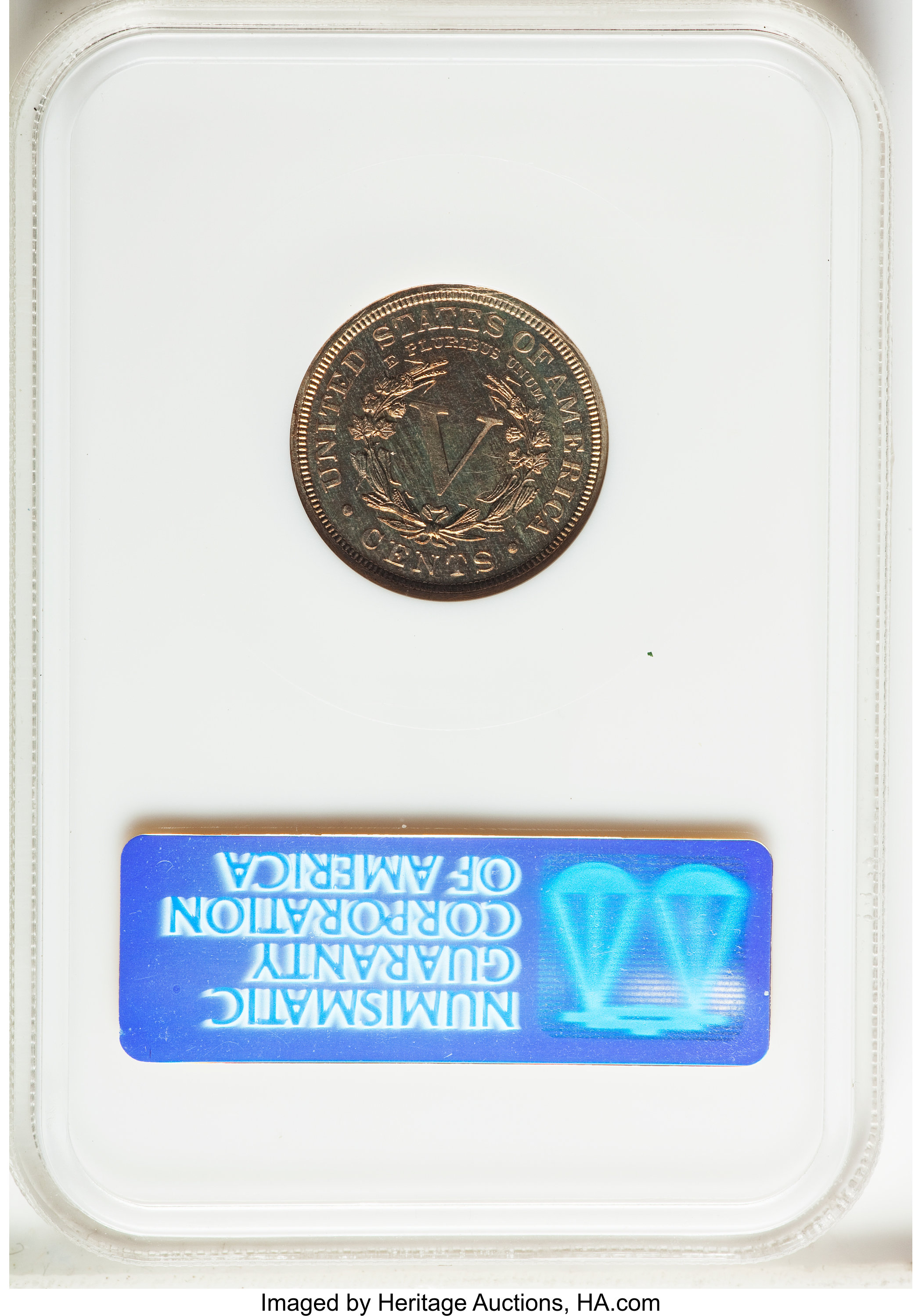 1895 5c AU53 CAC thumbnail 6