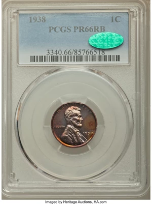 image for: 1938 1C PR66 Red and Brown PCGS. CAC. PCGS Population: (15/1). NGC Census: (0/0). Mintage 14,734. ...