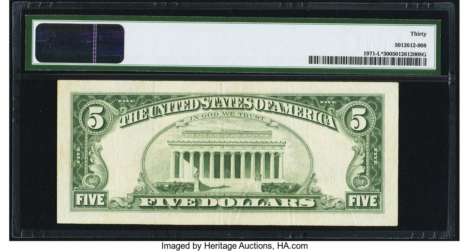 image for: Fr. 1971-L* $5 1969B Federal Reserve Star Note. PMG Very Fine 30....