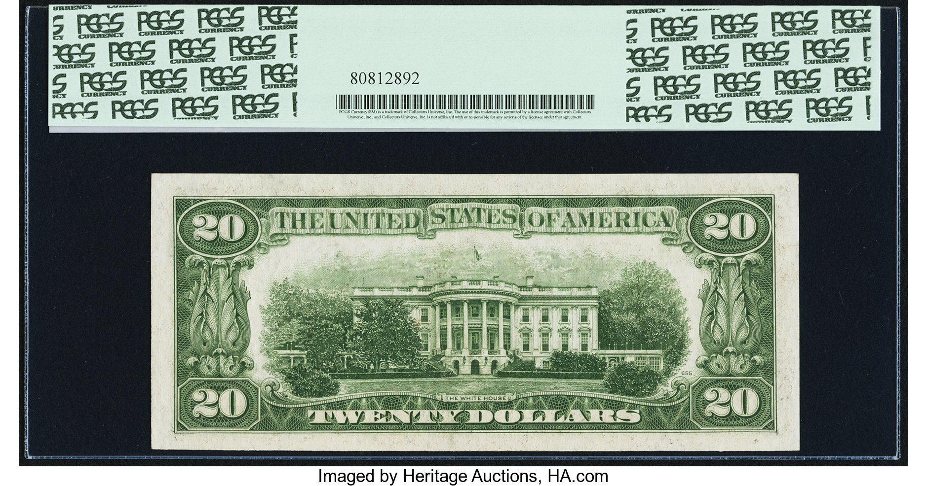 image for: Fr. 2058-E $20 1934D Wide Federal Reserve Note. PCGS Gem New 66PPQ....