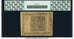 image for: Continental Currency May 20, 1777 $6 PCGS Apparent Very Fine 30....